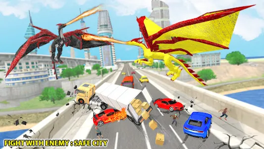 Flying Dragon Robot Car Game screenshot 5
