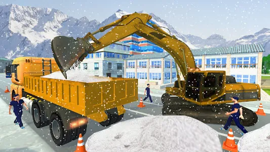 Heavy Snow Excavator Sim 3D screenshot 13