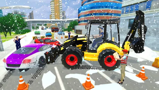 Heavy Snow Excavator Sim 3D screenshot 2