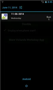 Date in Notification - Status screenshot 1