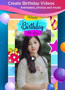 Birthday video maker with anim screenshot 1