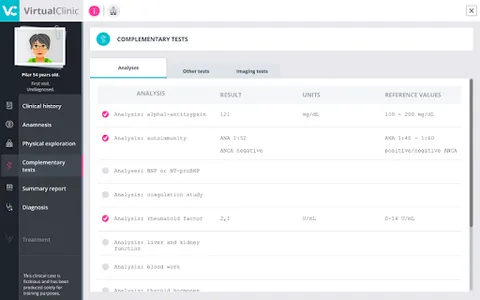 VirtualClinic Cases screenshot 2