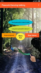 Talking Peacock Dance-Fun screenshot 0