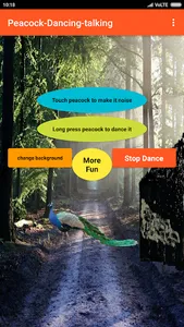 Talking Peacock Dance-Fun screenshot 1