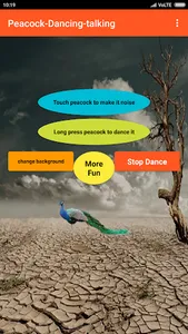 Talking Peacock Dance-Fun screenshot 4