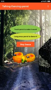 Talking Parrot dancing fun screenshot 0