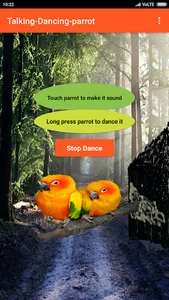 Talking Parrot dancing fun screenshot 1