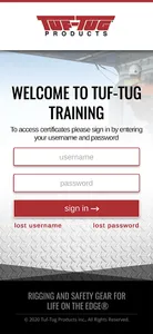 Tuf-Tug Certificate App screenshot 0