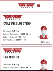 Tuf-Tug Certificate App screenshot 5