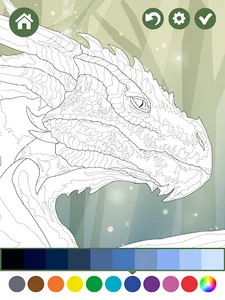 Dragons Magic Coloring Book screenshot 1