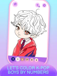 KPOP Chibi Coloring by Number screenshot 10