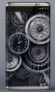 FREE Black Clock LiveWallpaper screenshot 0