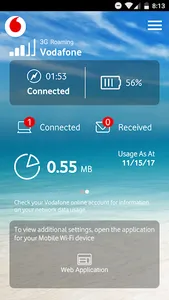 Vodafone Mobile Wi-Fi Monitor screenshot 1