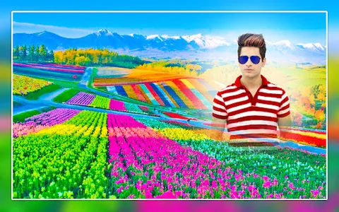 Flower hill photo editor frame screenshot 1