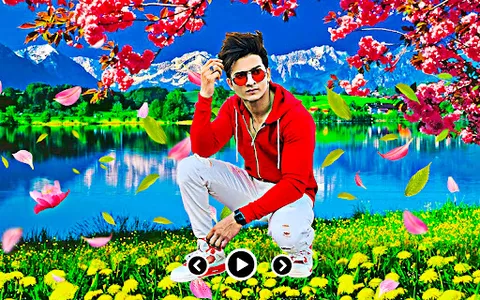 Nature photo video maker songs screenshot 1