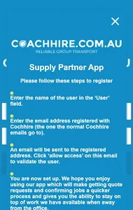 Coachhire.com.au Supplier App screenshot 1