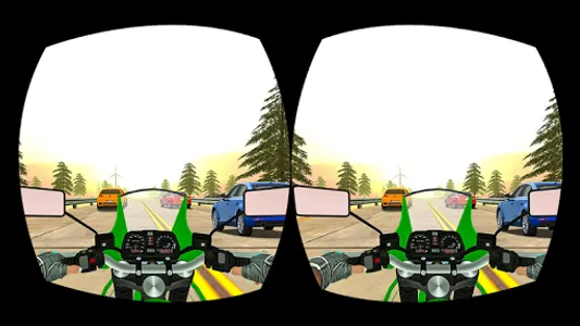 VR Highway Traffic Bike Racer screenshot 15