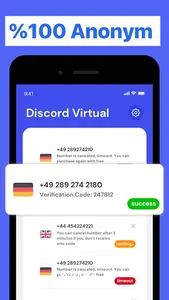 Virtual Numbers for Discord screenshot 1