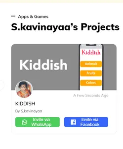 S.Kavinayaa's Personal website screenshot 2