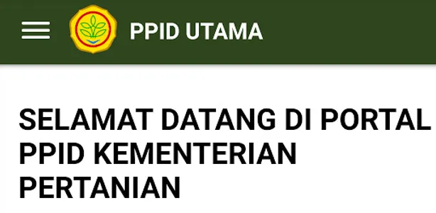 Portal PPID Kementerian Pertan screenshot 0