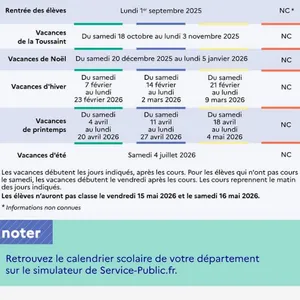 Vacances scolaires screenshot 2