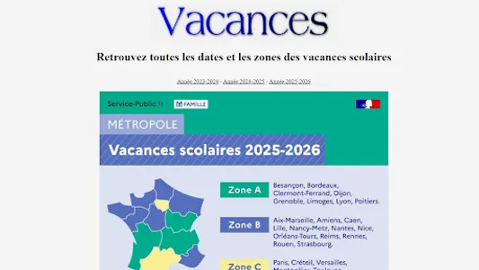 Vacances scolaires screenshot 6