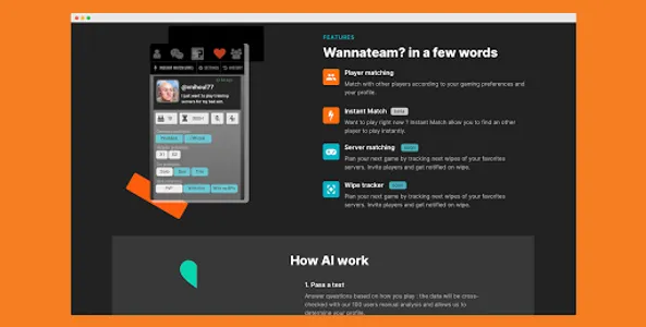 Wannateam? - Rust social netwo screenshot 5