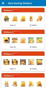 Yellow Dino Stickers WASticker screenshot 0