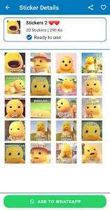 Yellow Dino Stickers WASticker screenshot 1