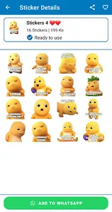 Yellow Dino Stickers WASticker screenshot 2
