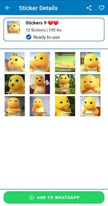 Yellow Dino Stickers WASticker screenshot 4