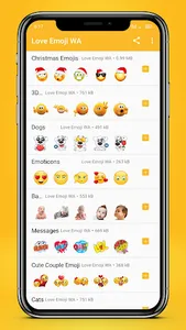 WASticker: Love Emoji Stickers screenshot 0