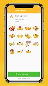 WASticker: Love Emoji Stickers screenshot 3