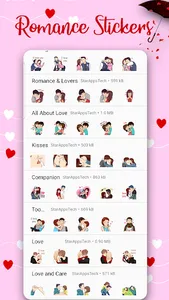Love Stickers For Whatsapp 202 screenshot 1