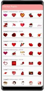 WASticker love stickers screenshot 2