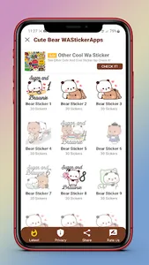 Cute Bear WASticker screenshot 1