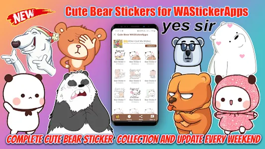 Cute Bear WASticker screenshot 16