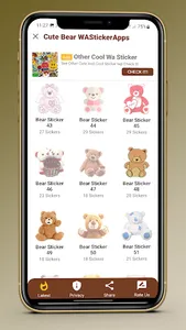 Cute Bear WASticker screenshot 2