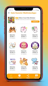 Hamster WASticker - Cute Funny screenshot 1
