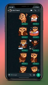 Night Owl Cute WASticker screenshot 15