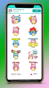 Night Owl Cute WASticker screenshot 2
