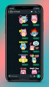 Night Owl Cute WASticker screenshot 4