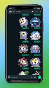Night Owl Cute WASticker screenshot 7