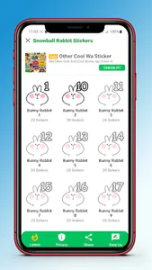 Snowball Rabbit WASticker screenshot 15