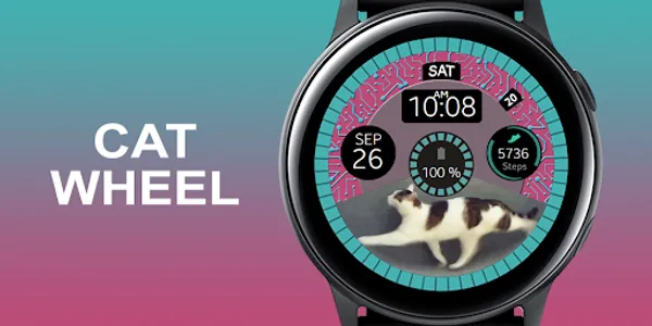 Cat Wheel Watch Face screenshot 0