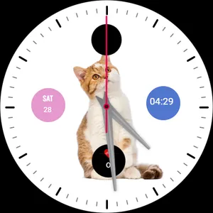 Cat Watch Face Analog L29 screenshot 0