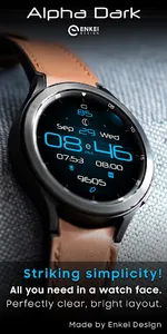 Alpha Dark digital watch face screenshot 0