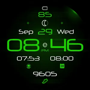 Alpha Dark digital watch face screenshot 10