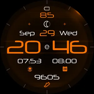 Alpha Dark digital watch face screenshot 11