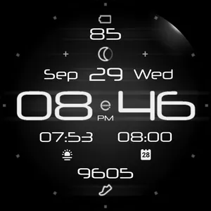 Alpha Dark digital watch face screenshot 12